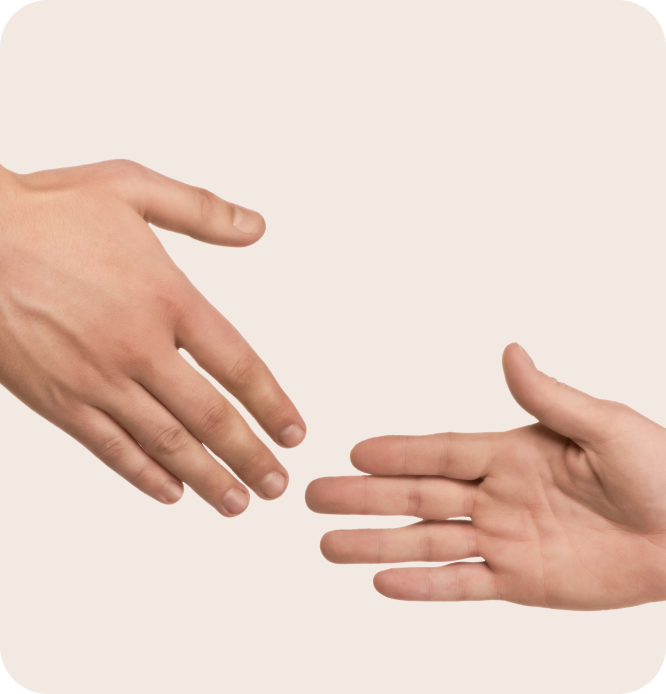 Close-up photo of a handshake gesture